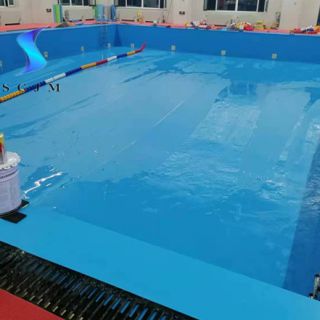 河北唐山地區游泳池膠膜施工案例 